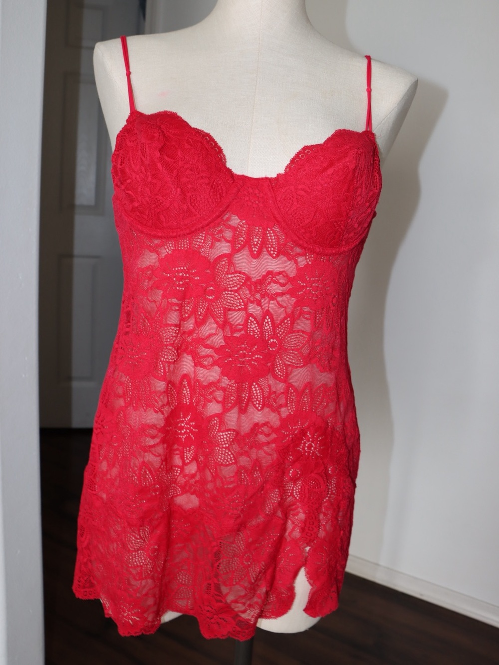 Victoria’s Secret Red Lace Chemise Nightdress - Women Intimates